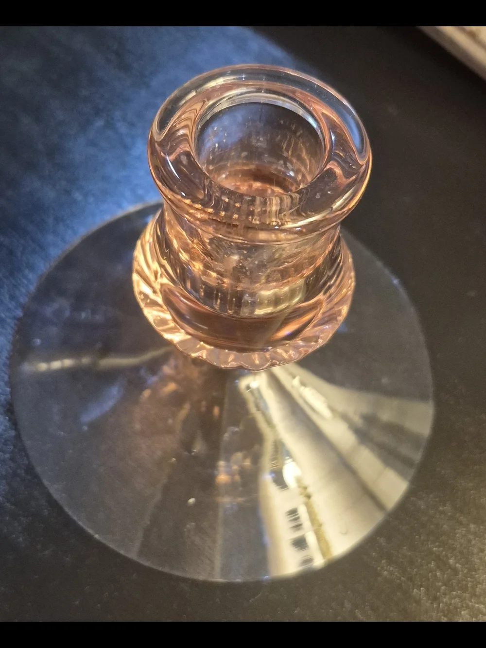 2 Pink Depression Glass Candlestick Holders Tiffin-Franciscan or Fostoria
